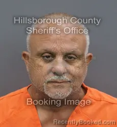 Mugshot of Xavier Oreste Diaz booked in Hillsborough County, Florida on August 28, 2026