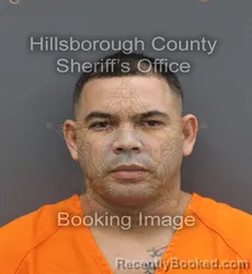 Mugshot of Juan Gabriel Rosas Tirado booked in Hillsborough County, Florida on August 28, 2026