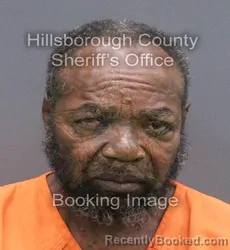 Mugshot of Ervin Lee Sr Hutson booked in Hillsborough County, Florida on August 29, 2026