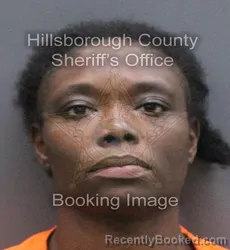 Mugshot of La Javelian Nykenya Moore booked in Hillsborough County, Florida on August 29, 2026
