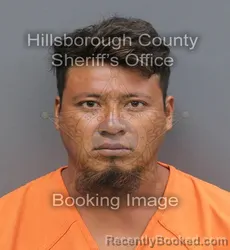 Mugshot of Rodrigo Gonzalez Gonzalez booked in Hillsborough County, Florida on August 29, 2026