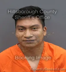 Mugshot of Gildardo Hernandez De La Cruz booked in Hillsborough County, Florida on August 29, 2026