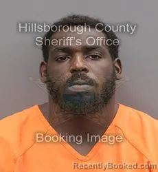 Mugshot of Jamal Tobias Frazier booked in Hillsborough County, Florida on August 29, 2026