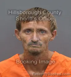 Mugshot of Joshua Michael-Thomas Adkins booked in Hillsborough County, Florida on August 29, 2026