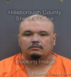 Mugshot of Hoscar Daniel Patino booked in Hillsborough County, Florida on August 30, 2026