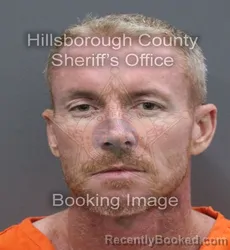 Mugshot of Ryan Dale Moore booked in Hillsborough County, Florida on August 31, 2026
