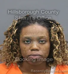 Mugshot of Marceya Anjanette Myers booked in Hillsborough County, Florida on August 31, 2026