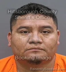 Mugshot of Saul Perez-Guillen booked in Hillsborough County, Florida on September 1, 2026