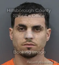 Mugshot of Jorge David Toranzo Almeda booked in Hillsborough County, Florida on September 5, 2026