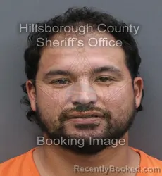 Mugshot of James Alexander Moreno Osorio booked in Hillsborough County, Florida on September 5, 2026