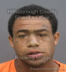 Mugshot of Jaylen Ravion Canady booked in Hillsborough County, Florida on September 5, 2026