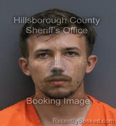 Mugshot of Noah James Huffman booked in Hillsborough County, Florida on September 6, 2026