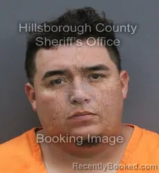 Mugshot of Lazaro Israel Torres booked in Hillsborough County, Florida on September 6, 2026