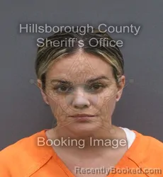 Mugshot of Kheymilie Marie Santos Cabrera booked in Hillsborough County, Florida on September 8, 2026