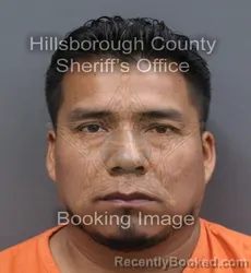 Mugshot of Juan Gomez Jimenez booked in Hillsborough County, Florida on September 9, 2026