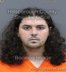 Mugshot of Lucas Gilbert Van Hoek booked in Hillsborough County, Florida on September 9, 2026