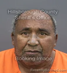 Mugshot of Jesus Arbolaez Rodriguez booked in Hillsborough County, Florida on September 9, 2026