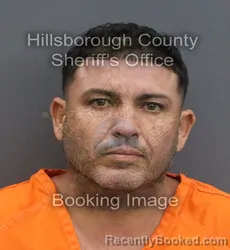 Mugshot of Celso Acosta Hernandez booked in Hillsborough County, Florida on September 9, 2026