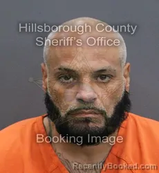 Mugshot of Julio Aleman Diaz booked in Hillsborough County, Florida on September 9, 2026