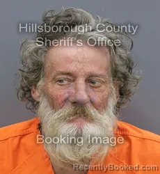 Mugshot of Donald J Card booked in Hillsborough County, Florida on September 10, 2026