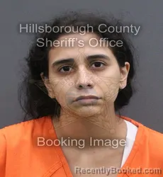 Mugshot of Emily R Tapia booked in Hillsborough County, Florida on September 10, 2026