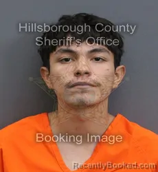 Mugshot of Izaiah Rey Jimenez booked in Hillsborough County, Florida on September 11, 2026