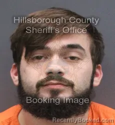 Mugshot of Nickolas Gage Pearsall booked in Hillsborough County, Florida on September 12, 2026