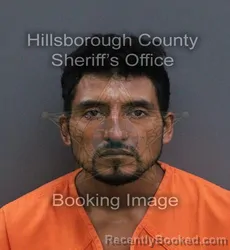 Mugshot of Juan Diaz Gomez booked in Hillsborough County, Florida on September 12, 2026