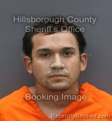 Mugshot of Javier Alejandro Oliveros Carmona booked in Hillsborough County, Florida on September 12, 2026
