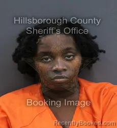 Mugshot of Arianna Lesha Kendrick Samuels booked in Hillsborough County, Florida on September 13, 2026