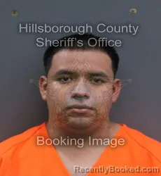 Mugshot of Marco Antonio Reyes-Diaz booked in Hillsborough County, Florida on September 14, 2026