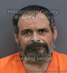 Mugshot of David Urbina booked in Hillsborough County, Florida on September 15, 2026