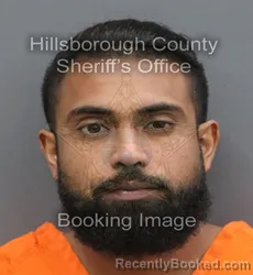 Mugshot of Mobin Aruvikuzhiyil Abraham booked in Hillsborough County, Florida on September 15, 2026