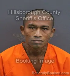 Mugshot of Erick Moreno booked in Hillsborough County, Florida on September 16, 2026