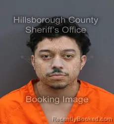 Mugshot of Luis Angel Moreno booked in Hillsborough County, Florida on September 16, 2026