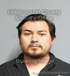 Mugshot of Manuel Mendoza Guzman booked in Hillsborough County, Florida on September 17, 2026