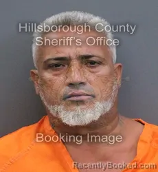Mugshot of Juan Francisco Rosa Baez booked in Hillsborough County, Florida on September 18, 2026