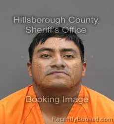 Mugshot of Juan Hernandez Lopez booked in Hillsborough County, Florida on October 23, 2026
