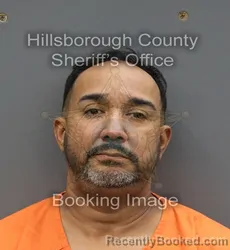 Mugshot of Xionel Sanchez Romero booked in Hillsborough County, Florida on October 25, 2026