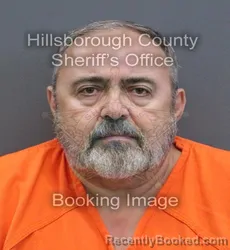 Mugshot of Brian David Streeter booked in Hillsborough County, Florida on October 25, 2026