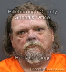 Mugshot of JERRY LEE ELKINS booked in Hillsborough County, Florida on March 10, 2026