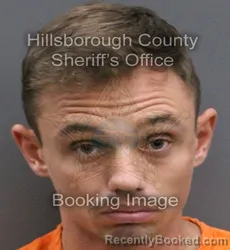 Mugshot of TYLER YVON FRAZEE booked in Hillsborough County, Florida on March 10, 2026