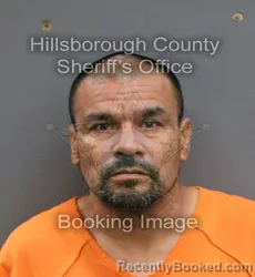 Mugshot of JOSE LUS URVINA booked in Hillsborough County, Florida on March 10, 2026