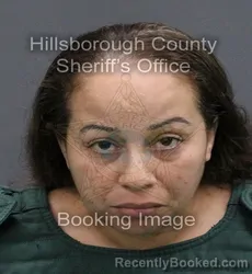 Mugshot of LIZEINA MARIE CEPEDA booked in Hillsborough County, Florida on March 10, 2026