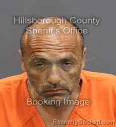 Mugshot of RICARDO CLAUDIO DIAZ booked in Hillsborough County, Florida on March 10, 2026