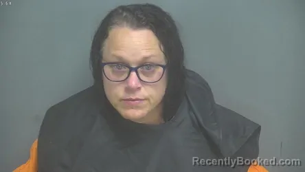 Mugshot of Amber Joy Mills booked in Amherst County, Virginia on September 24, 2026