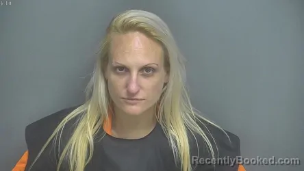 Mugshot of Brittany Leigh-Ann Hancock booked in Amherst County, Virginia on August 28, 2026