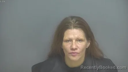 Mugshot of Cristal Gayle Johnson booked in Amherst County, Virginia on September 9, 2026