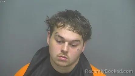 Mugshot of Cameron Wayne Mattox booked in Amherst County, Virginia on September 11, 2026