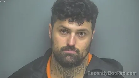 Mugshot of JESSE WAYNE HOSKINS booked in Amherst County, Virginia on May 13, 2026